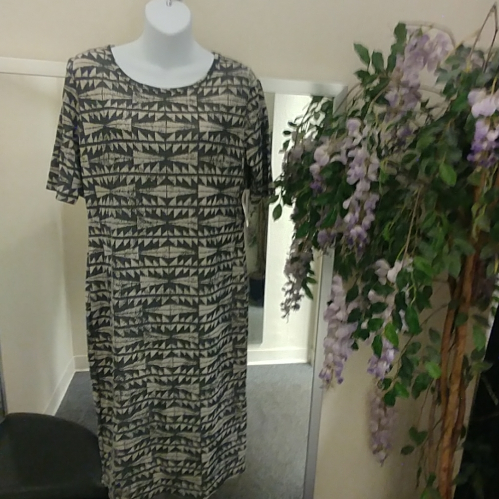 LulaRoe Sexy Ponte Knit Printed Julia Dress